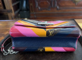 Auth. 2017 Louis Vuitton Multi Coloured Twist MM Cross Body Bag M54724