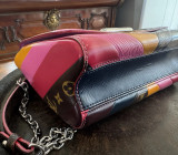 Auth. 2017 Louis Vuitton Multi Coloured Twist MM Cross Body Bag M54724