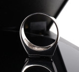 A Gentlemen’s 14ct White Gold 0.08ct H VS Diamond Set Mens sz W Ring Val $5960