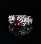 Vintage Platinum 2.12ct Mong Hsu Burmese Ruby Ring Size Z+3 26.6g Val $28725