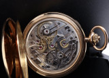 Rare Antique Longines Doctors Chronograph 18K Gold O/F Pocket Watch