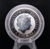Auth. Vintage 2000 Silver .999 2 Oz Kookaburra Coin & Case