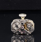 Vintage Silver Enamel Marcasite Cuckoo Clock Fob Watch Brooch Swiss 17 J AS1051
