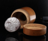 Antique Victorian Parkins & Gotto Treen Seal Box +Engraved YA Monogram Seal