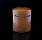 Antique Victorian Parkins & Gotto Treen Seal Box +Engraved YA Monogram Seal