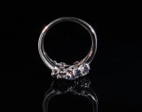Vintage Platinum Sapphires & H Vs Diamond Dress Ring Size L1/2 Val $6670