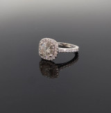 Vintage 14K White Gold 2.10cttw Diamond Halo Dress Ring I Val $14380