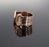 Auth. C De Cartier Trinity C 18k Tri Colour Gold 10mm Ring Size 53