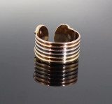 Auth. C De Cartier Trinity C 18k Tri Colour Gold 10mm Ring Size 53
