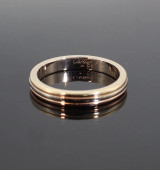 Auth. Louis Cartier Vendome 18k Tri Colour Gold 2.9mm Ring Size 52