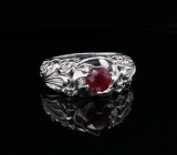 Vintage Platinum 2.12ct Mong Hsu Burmese Ruby Ring Size Z+3 26.6g Val $28725
