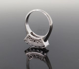 Vintage 1.38ct G Vs Set Emerald Cut Diamond Platinum Ring Size K1/2 Val $7890