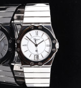 Vintage circa 1990s Chopard St Moritz 8025 Date White Dial Quartz 32mm Steel Watch