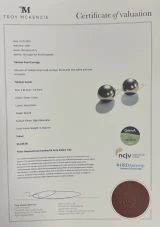 Vintage 14mm - 14.5mm Tahitian Cultured Pearl 14k Gold Earrings Val $3240