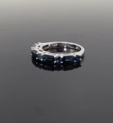 Vintage 9k White Gold Australian Sapphire Dress Ring Size N Val $5220