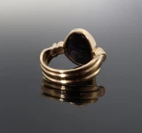 Vintage Handmade Monster Image in Opal 22k Gold Dress Ring Size S Val $8900