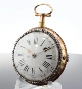 C.1770s 20k Gold À Toc et À Tact Quarter Repeating Verge Pocket Watch By Dufalga