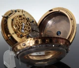 C.1770s 20k Gold À Toc et À Tact Quarter Repeating Verge Pocket Watch By Dufalga