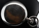 Antique Monumental 1900s Longines Steel Mens 79mm Stem Wind Goliath Pocket Watch