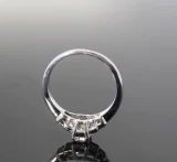 Vintage 0.90ct G Vs Set Emerald Cut Diamond 18k Gold Ring Size I1/2 Val $6770