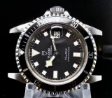 Vintage 1980 Tudor Submariner Black Snowflake Date Watch Ref 9411 / 0.