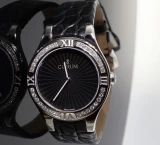 Auth. Corum Romvlvs 31mm Steel Diamond Set Quartz Watch Ref. 02.0027 N.O.S