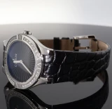 Auth. Corum Romvlvs 31mm Steel Diamond Set Quartz Watch Ref. 02.0027 N.O.S