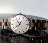 Auth. Rado Coupole Steel & Rose Gold Quartz 37.7mm Wrist Watch ref 2286