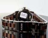 Auth. Rado Coupole Steel & Rose Gold Quartz 37.7mm Wrist Watch ref 2286