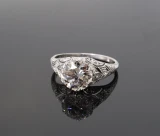 Antique Edwardian Platinum 2.12ct Old Cut Diamond Ring Valuation $12,130