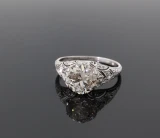 Antique Edwardian Platinum 2.12ct Old Cut Diamond Ring Valuation $12,130