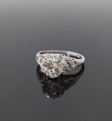 Antique Edwardian Platinum 2.12ct Old Cut Diamond Ring Valuation $12,130