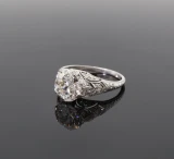 Antique Edwardian Platinum 2.12ct Old Cut Diamond Ring Valuation $12,130