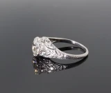 Antique Edwardian Platinum 2.12ct Old Cut Diamond Ring Valuation $12,130