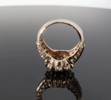 3.37ct Australian Sapphire 1.80ct G-H Vs Diamond 14k Gold Ring sz P Val $15150