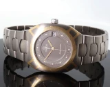 Vintage 80s Omega Seamaster Polaris 18K Titane Quartz Watch 396 0952 + Papers