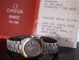 Vintage 80s Omega Seamaster Polaris 18K Titane Quartz Watch 796 0845 + Papers
