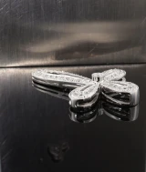 Vintage 18k White Gold 0.59ct G Si Set Diamond Cross Pendant Val $4475