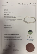 Vintage 2.88ct G Vs-Si Diamond Set 18K White Gold Bracelet 18cm Long Val $13295