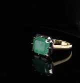 Vintage Incredible 5.70cttw Emerald 18k Gold Georgian Style Ring size P1/2 Val $29505