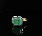 Vintage Incredible 5.70cttw Emerald 18k Gold Georgian Style Ring size P1/2 Val $29505