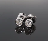 Vintage Old Cut 2.00cttw Diamond Set Platinum Stud Earrings Val $12320