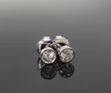 Vintage Old Cut 2.00cttw Diamond Set Platinum Stud Earrings Val $12320