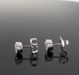 Vintage Old Cut 2.00cttw Diamond Set Platinum Stud Earrings Val $12320