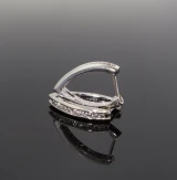 Vintage Pair 0.30cttw H Si Diamond Set 14K White Gold Huggie Earrings Val $3445