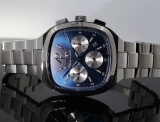 Auth. 2024 Panzera Classivo 43C Chronograph Steel Quartz Wristwatch in Box