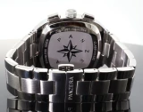Auth. 2024 Panzera Classivo 43C Chronograph Steel Quartz Wristwatch in Box
