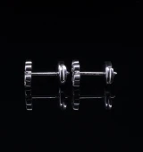 Auth. Tiffany & Co 0.64cttw G VVs Diamond Set Platinum Stud Flower Earrings