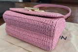 Auth. August 2022 Louis Vuitton Twist PM Shoulder Bag in Rose Raphia Ref M20579