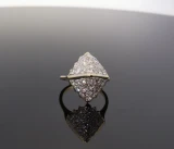 Vintage 1.28ct I Si Diamond Set 14k Yellow Gold Dress Ring Size L1/2 Val $5695